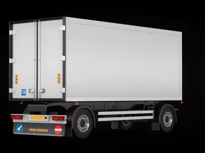 Two Axle Refrigerator Trailer 3D model