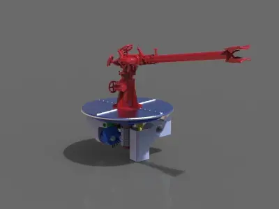 Extinguishing monitor 2axis self turning 3D print model