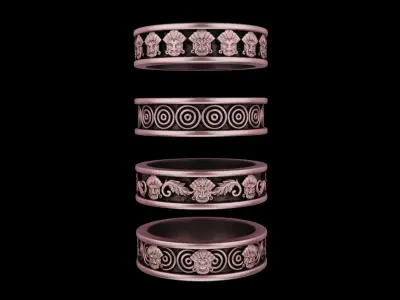 Ethiopia Mask Ring 3D print model