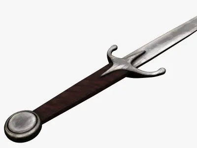 Medieval weapons Low-poly 3D model 5