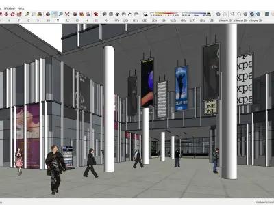 Sketchup Commercial Complex 110 3D model