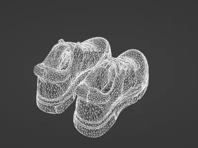 Contemporary Multicolor Platform Sneakers 3D model