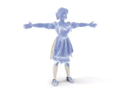 Vintage Porcelain Doll model pack Low-poly 3D model