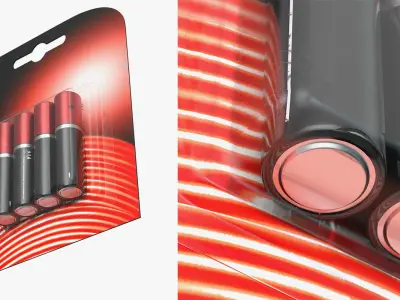 AAA Battery Package 3D model