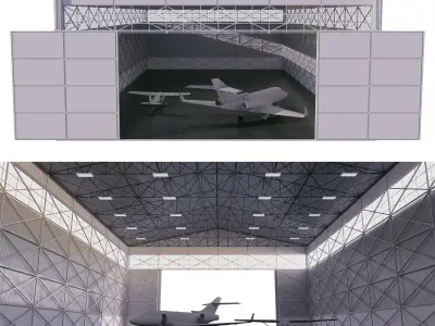 Hangar 3D model purchase