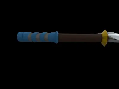 Low Poly Metallic Fantasy Axe 1 Low-poly 3D model