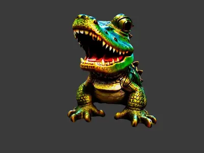 Crocodile Low-poly 3D model