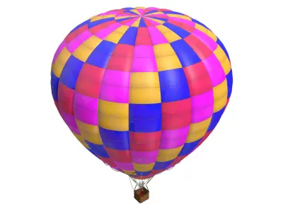 hot air balloon 3D model 10