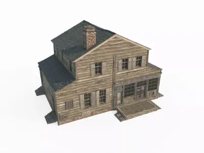 17th-century townhouses and shops 3D model