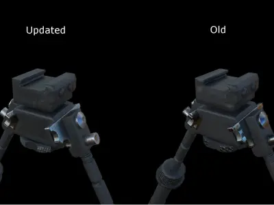 Bipod Low-poly 3D model