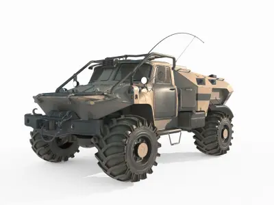 Future sci-fi armored vehicles 3D model