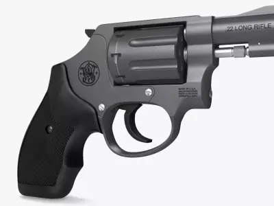 Smith and Wesson Small Revolver Black 3D model