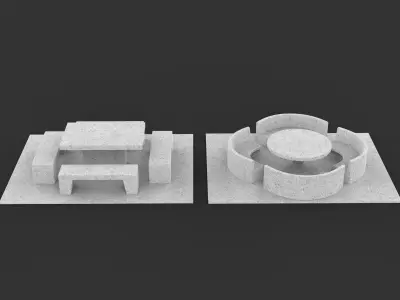 Outdoor Furniture 02 3D model purchase