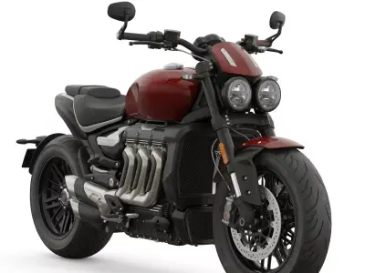 Triumph Rocket 3 Muscle Roadster Low-poly 3D model