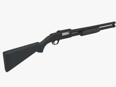 Mossberg 500 Low-poly Low-poly 3D model