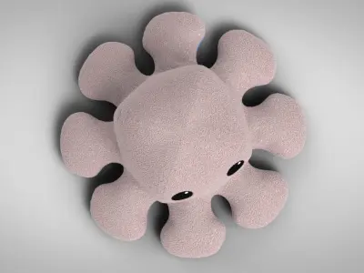 octupos  stuffed toy Low-poly 3D model