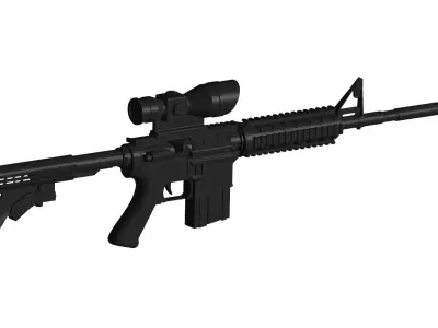 M4 carbine 3D model 3