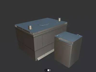 Korean Car Battery Low-poly 3D model