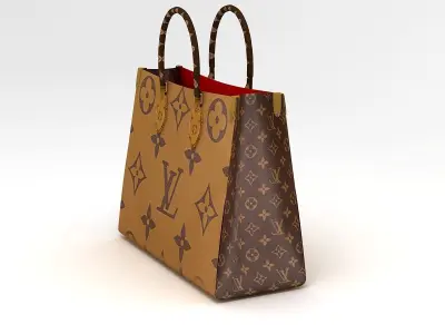 Louis Vuitton Leather Bag 2 3D model