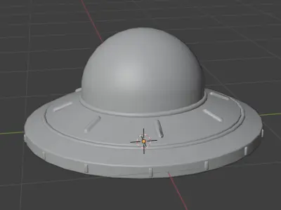 Cartoon Ufo Model Low-poly 3D model