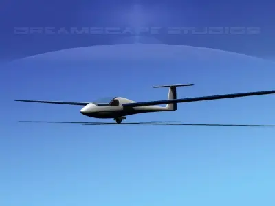 Venture Sailplane Low-poly 3D model purchase