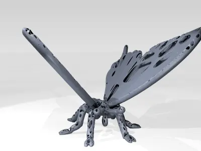 Butterfly Dust Voronoi 3D model