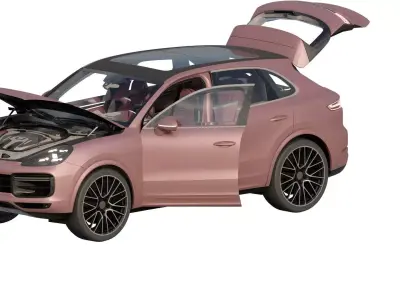 PORSCHE CAYENNE WITH INTERIOR 3D model