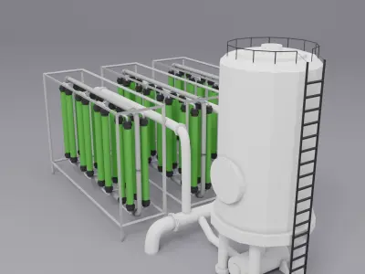 Bio Fuel Production Plant Assets 3D model