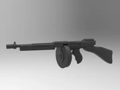 Thompson M1A1 3D model buy