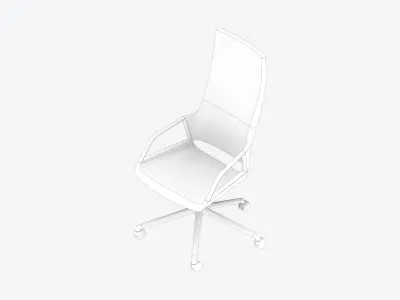 Chair - Conference - Worksmart - 5 Star Castors Low-poly 3D model buy