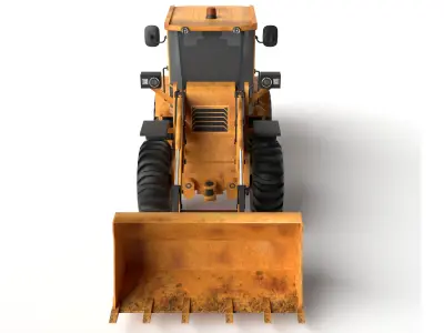 Detailed 3D Model of a Construction Wheel Loader Blender Low-poly 3D model