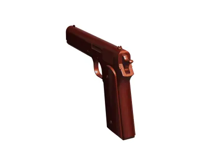 Sub D Ready Colt 1905 High Detail Pistol 3D Model Low-poly 3D model