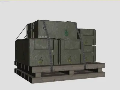 Military crate Low-poly 3D model order