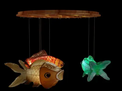 Chinese fish  lantern  3D model purchase