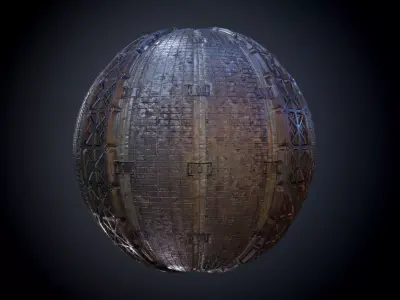 Sci-Fi Military Seamless PBR Texture 18 Texture