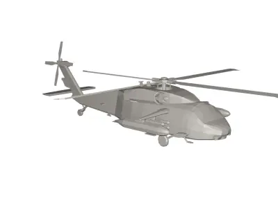 Military Helicopter concept Low-poly 3D model from CGTrader