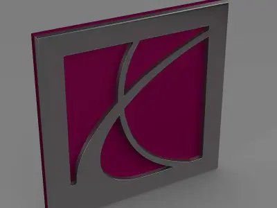 saturn logo 3D model by Sergey