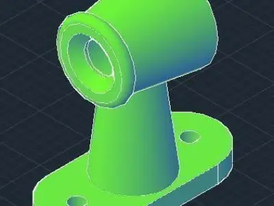 Conical shaft holder 3D Free 3D model