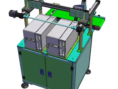 4-axis module printing and labeling machine 3D model
