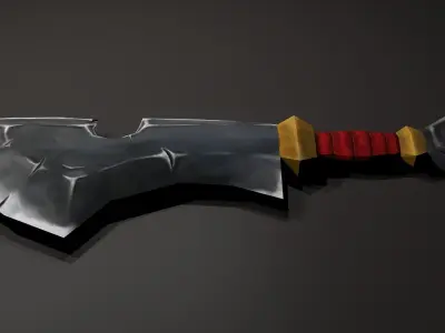 Stylized Sword Low-poly 3D model get
