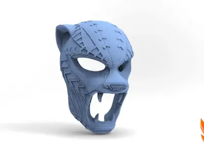 TChalla Warrior Falls Mask Black Panther 3D model