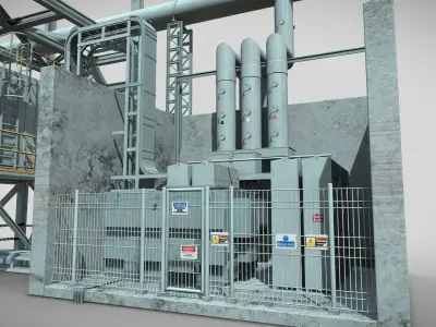 Power Generator Low-poly 3D model purchase