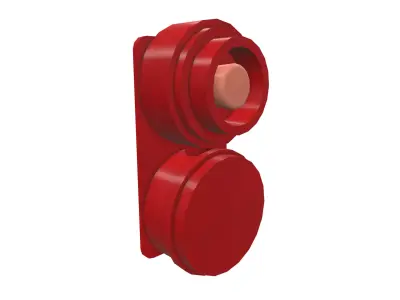 Alarm fire extinguisher Low-poly 3D model