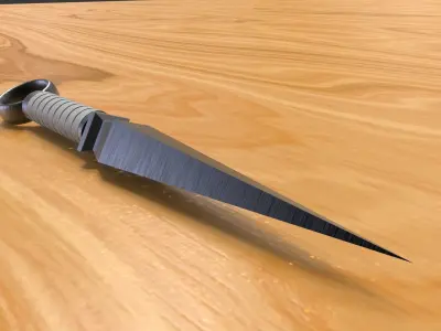 Kunai Dagger 3D Model Low-poly 3D model
