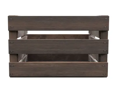 Wooden Fruit Crate 03 Low-poly 3D model