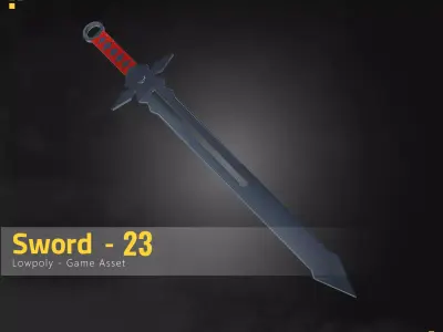Sword-23 Low-poly 3D model