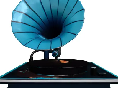 Futuristic SciFi Gramophone Record Player 3D model