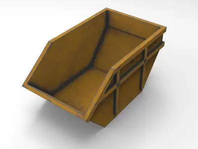 Dumpster LowPoly Simple Low-poly 3D model