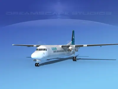 Fokker F-60 Luxair 3D model