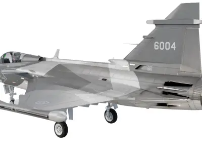 Saab JAS 39 Gripen 3D model 2